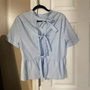 SOLD Open back PEPLUM tie top MEDIUM